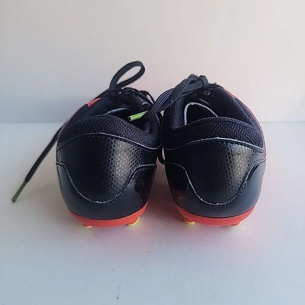 UNDER ARMOUR Coral Pink Black Yellow Soccer Cleats Youth Size 4Y